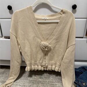 Tularosa Cream Knit Cardigan